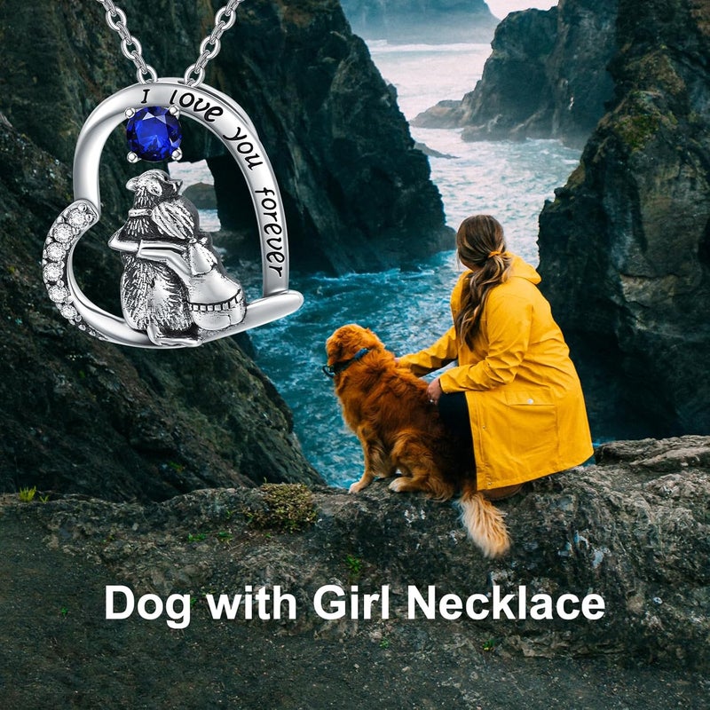 SIMONLY Store Mothers Day Gifts 925 Sterling Silver Dog Necklace Dog Pendant Necklace for Girls Dog Memorial Jewelry Gifts for Women Dog Lovers - Image 3